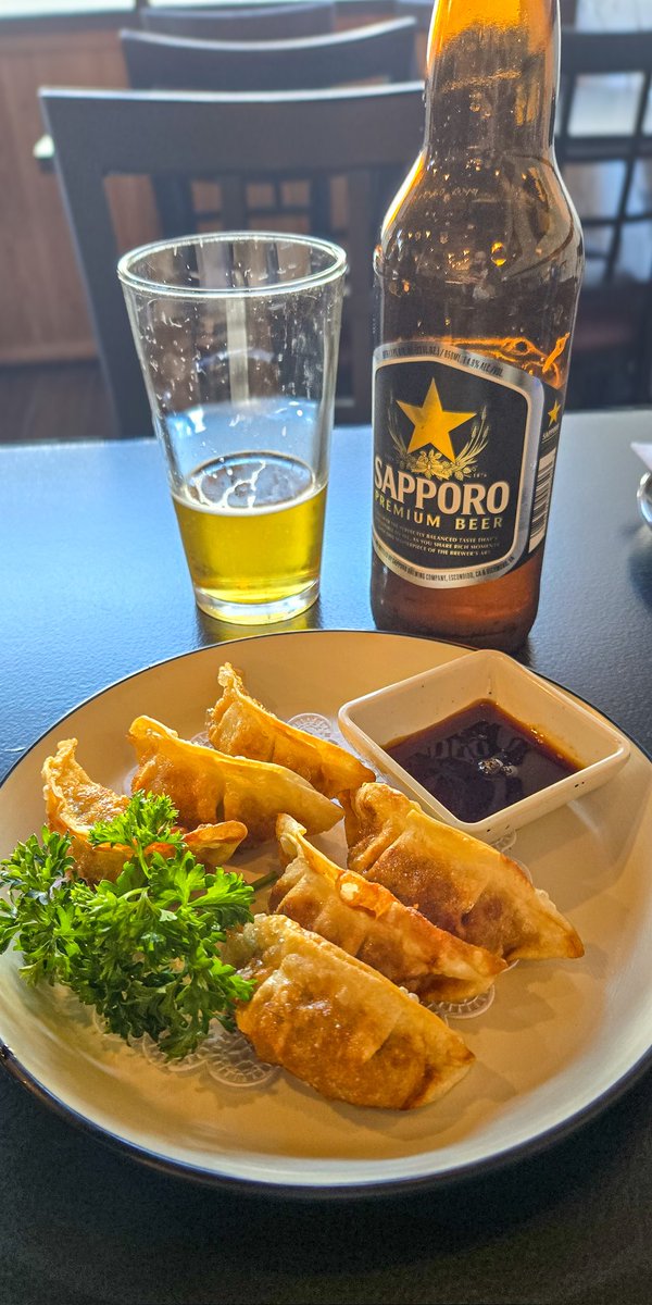 Happy hour pick me up: pork &amp; veggie potstickers