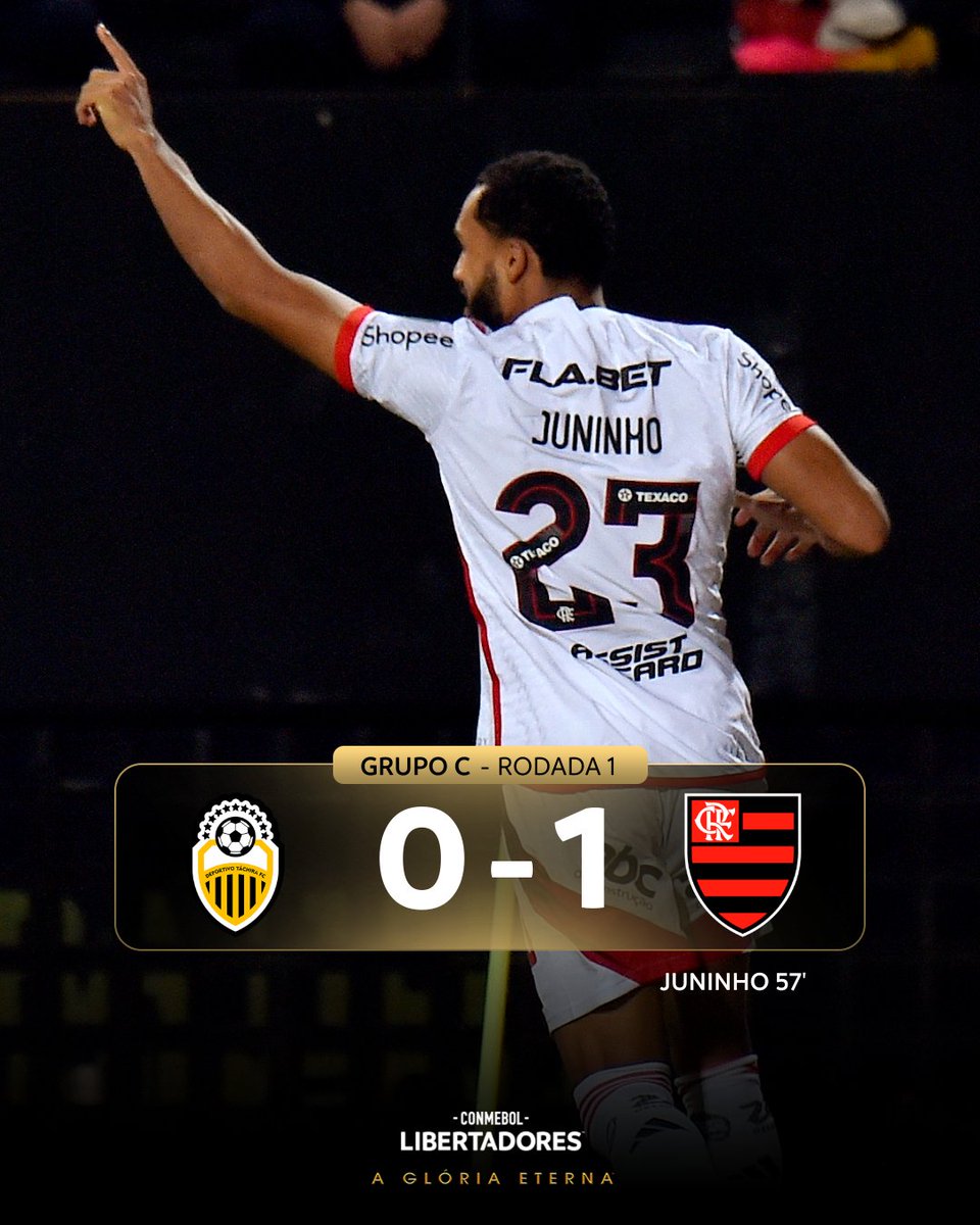 LibertadoresBR's tweet photo. ❤️🖤 Vitória do @Flamengo na Venezuela sobre o #DeportivoTachira. Abertura do Grupo C! 

#Libertadores #GloriaEterna https://t.co/dTPHdf0FLD