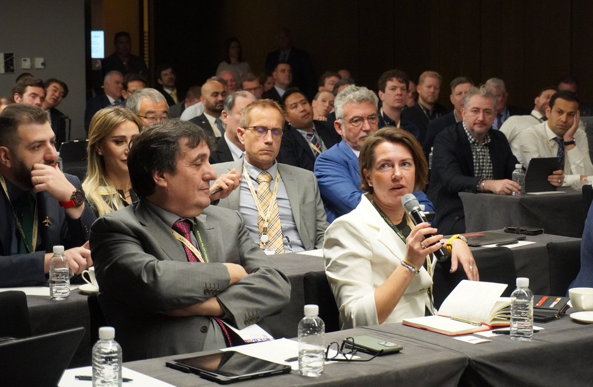 IFALPA's tweet photo. This morning at #IFALPA2025 the Professional & Government Affairs Team, Legal Chair and Administration, Membership & Finance Chair briefed attendees on the highlights of last year’s work program & discussed the key areas they plan to highlight in the coming year. #pilotsolidarity https://t.co/LnHEpFQ6Io