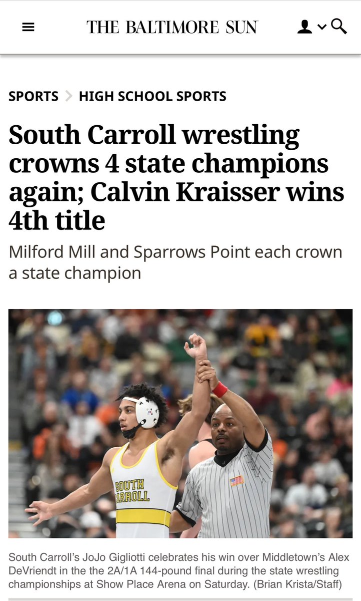 South Carroll Wrestling (@cavswrestling) on Twitter photo Capped off another great year with 4 State Champions & 8 State Place winners! Eli Gabrielson, Jojo Gigliotti, Evan Owen & <a href="/LandonHamper/">Landon Hamper</a> all took home individual state titles! Capped off another great year with 4 State Champions & 8 State Place winners! Eli Gabrielson, Jojo Gigliotti, Evan Owen & <a href="/LandonHamper/">Landon Hamper</a> all took home individual state titles!
