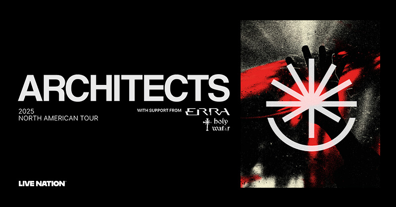 Live Nation (@livenation) on Twitter photo Tickets on sale now for <a href="/Architectsuk/">Architects</a>! 🤘With special guests <a href="/Erra_Band/">ERRA</a> and <a href="/drinkholywatr/">HOLYWATR</a>. Grab your tickets for the 2025 North America Tour and see you soon: livemu.sc/3E5pA3J 🎟️ Tickets on sale now for <a href="/Architectsuk/">Architects</a>! 🤘With special guests <a href="/Erra_Band/">ERRA</a> and <a href="/drinkholywatr/">HOLYWATR</a>. Grab your tickets for the 2025 North America Tour and see you soon: livemu.sc/3E5pA3J 🎟️