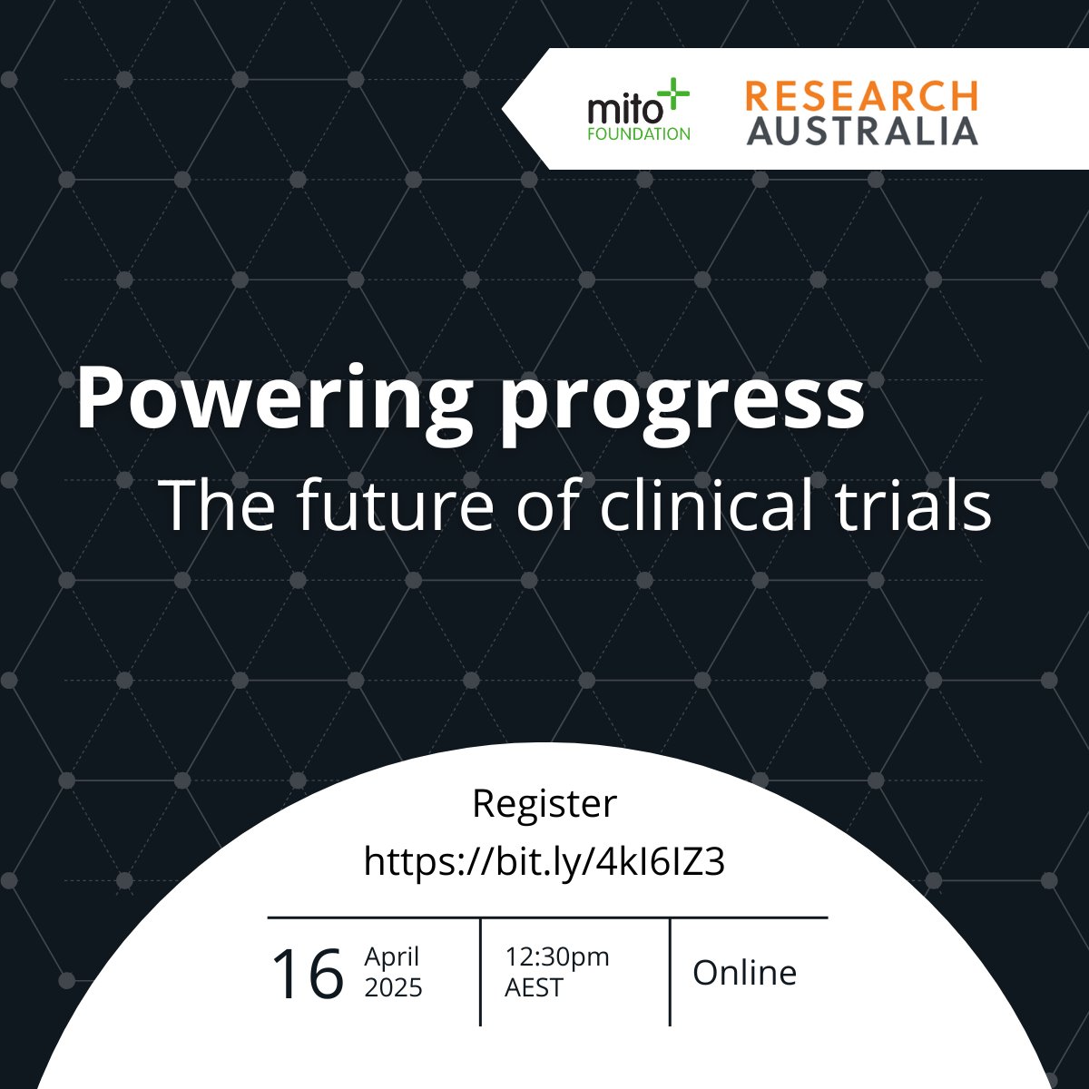 Join us on 16 April for our online event, Powering progress: The future of clinical trials!

You'll hear from a panel of experts, bringing together wide-ranging life experiences and professional insights.

Register now: loghic.eventsair.com/558224/112405/…