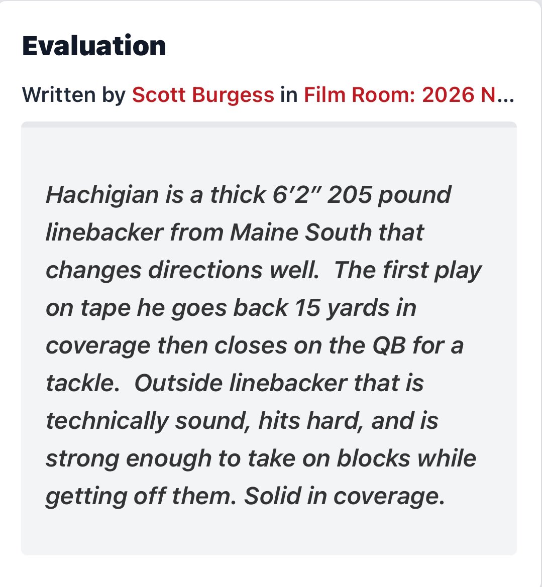 nickhachigian's tweet image. Thank you @scottybscout @OJW_Scouting for the write up Getting ready for next season!
