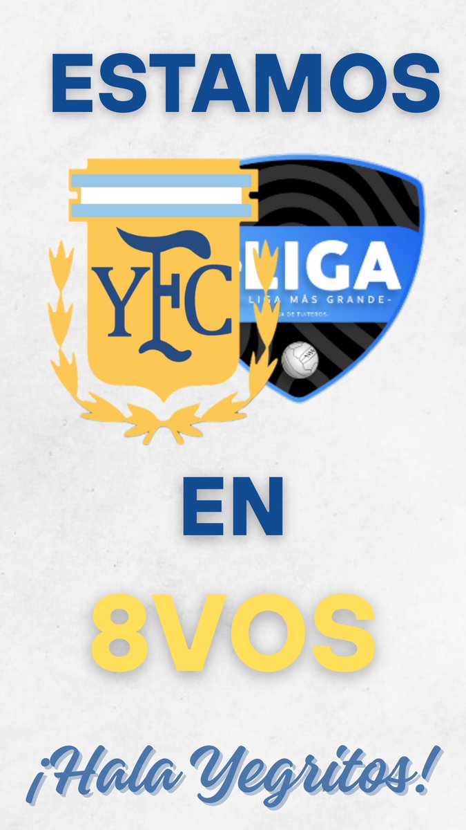 Primer objetivo 👊🏻💙

Hala Yegritos!!!