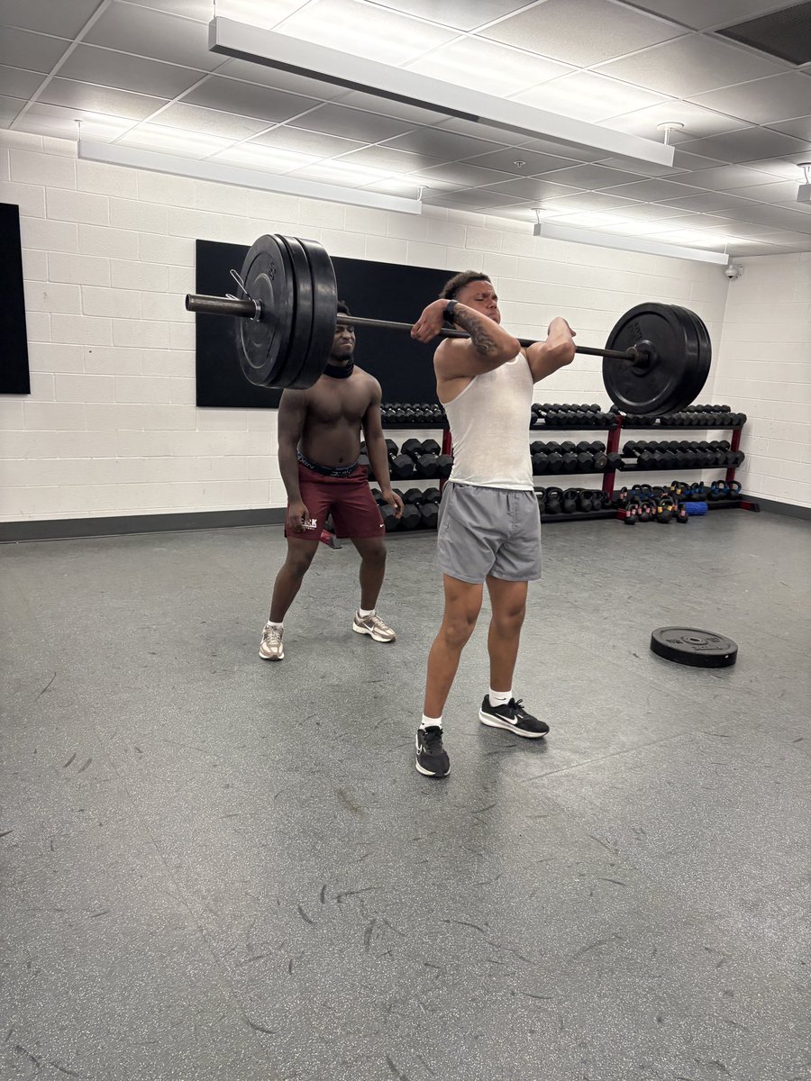 Bench:250
Squat:320
Clean:205
First max of the season! Excited for the next phase! Still a lot of work to do!