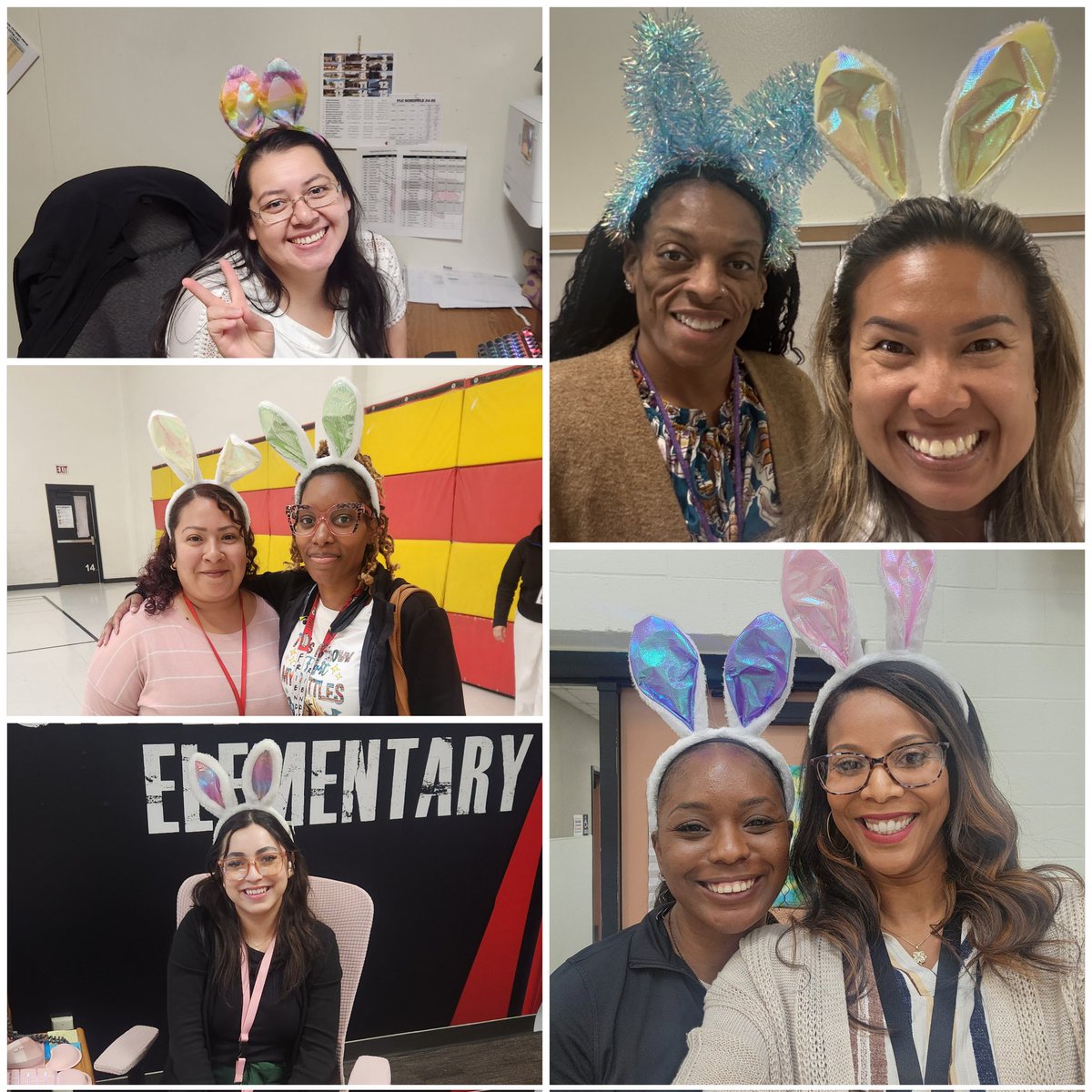 The teachers hopped into spring spirit by celebrating with fun bunny ears! Nothing like a little festive cheer to brighten the day!