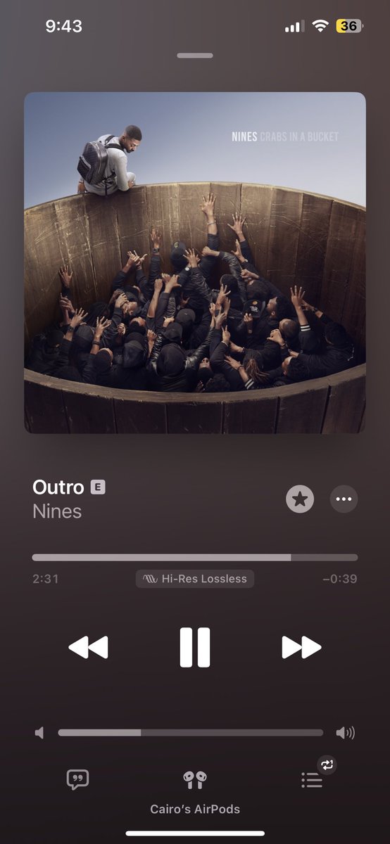 Listen I don’t tweet unless is it’s absolutes…this is the best nines outro. ‘That’s a statement’. 

I need you to listen to this three times
 
1) For your denials
2) For you to take it in
3) To understand