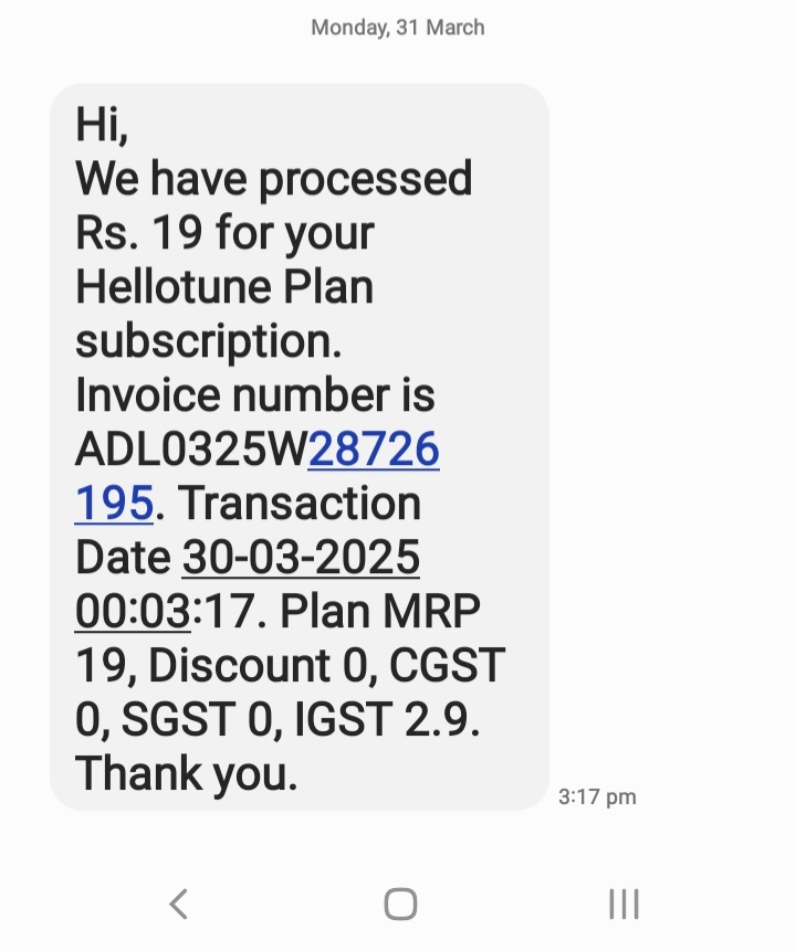 santosh_0143's tweet photo. @Airtel_Presence deactivate my hello tune subscription https://t.co/Yt1m6LREbh