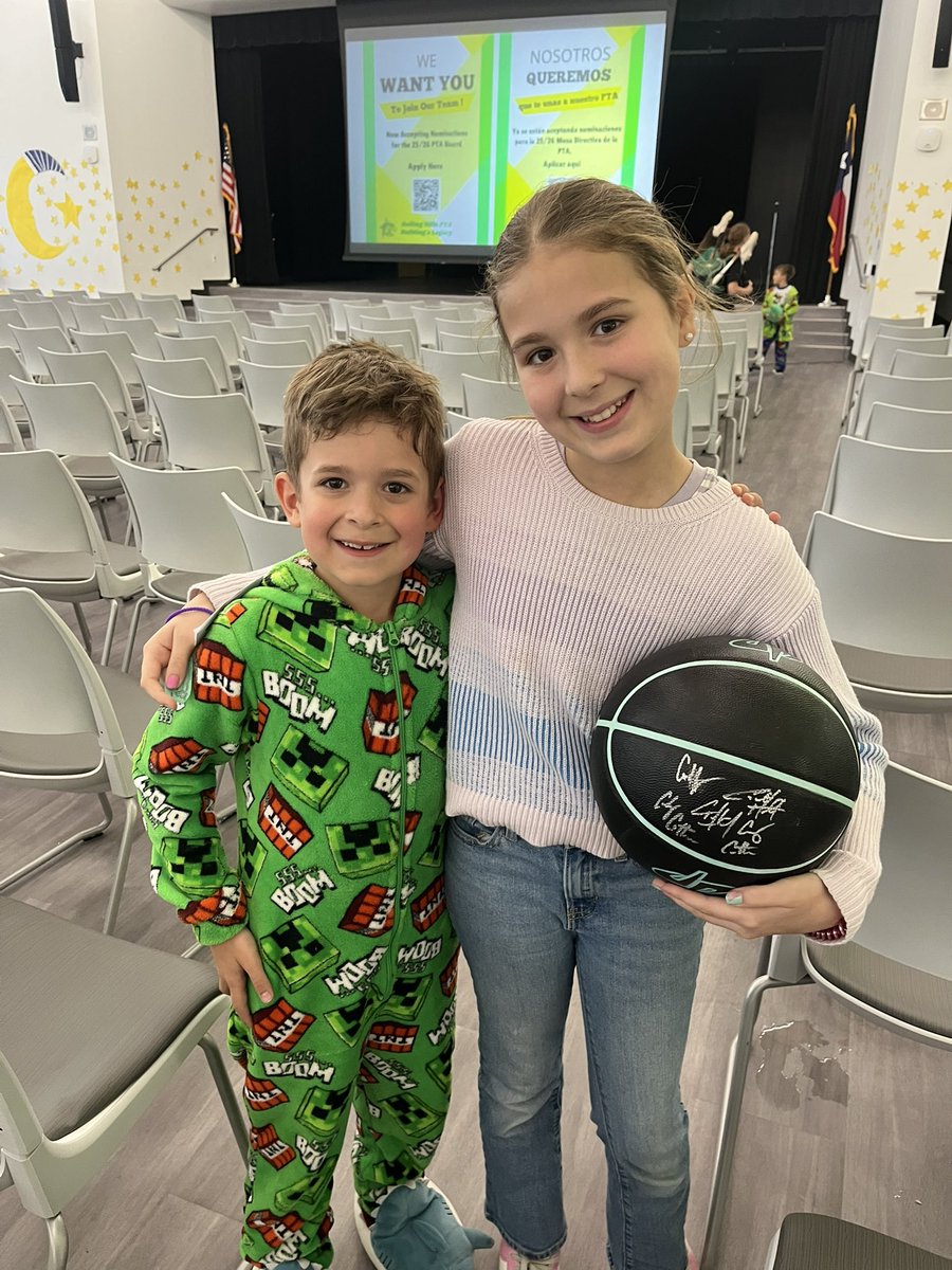 TeacherFlu's tweet image. What a night. My daughter’s science project makes tier 1 at the district science fair. My son performs an awesome musical with first and second grade. Then, my kids win a Dude Perfect signed ball at a PTA raffle. So proud of my kids. So thankful for an unforgettable night.