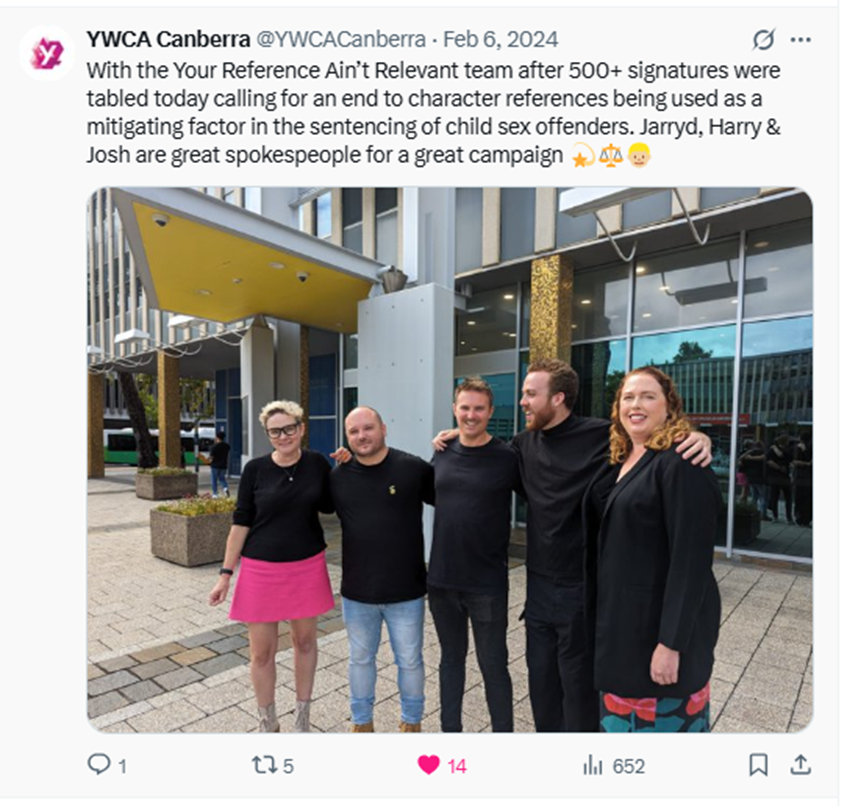 YWCA Canberra tweet media