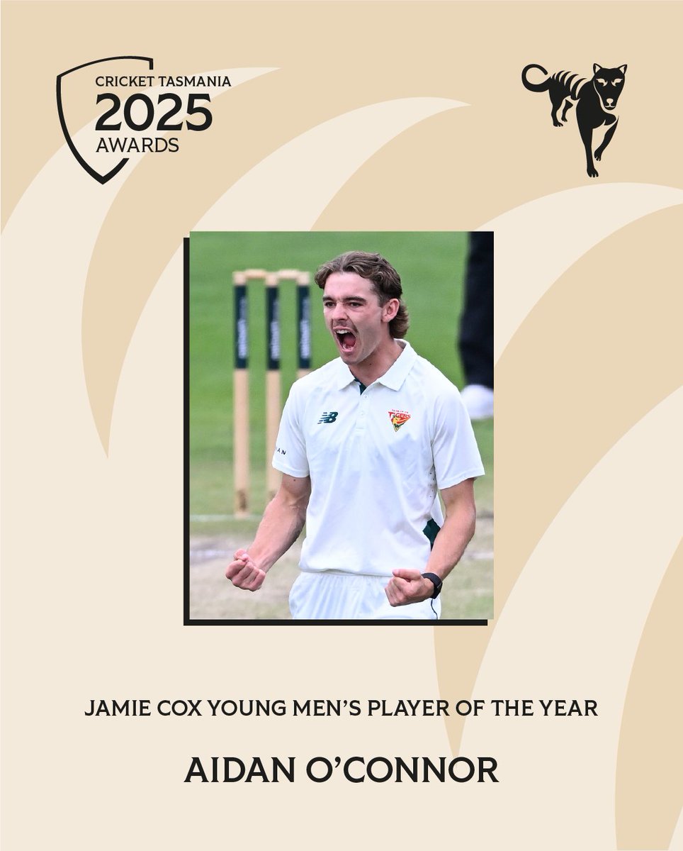 Aidan O'Connor claims the 2024 - 25 Jamie Cox Young Men's Player of the Year!