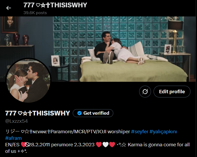 Lxzzx54's tweet photo. Listo, ya tengo mi perfil personalizado para el final 🥲❤️💔
#YalıÇapkını #AfRam #SeyFer #MertRamazanDemir #AfraSaraçoğlu #TeamCOMA #WakeUpFerit #SunaHater https://t.co/Umf4qebf41