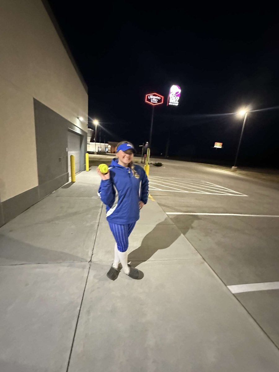 No hitter tonight! Thankful for my teammates to make this happen💙 #tacobell #HardWorkPaysOff