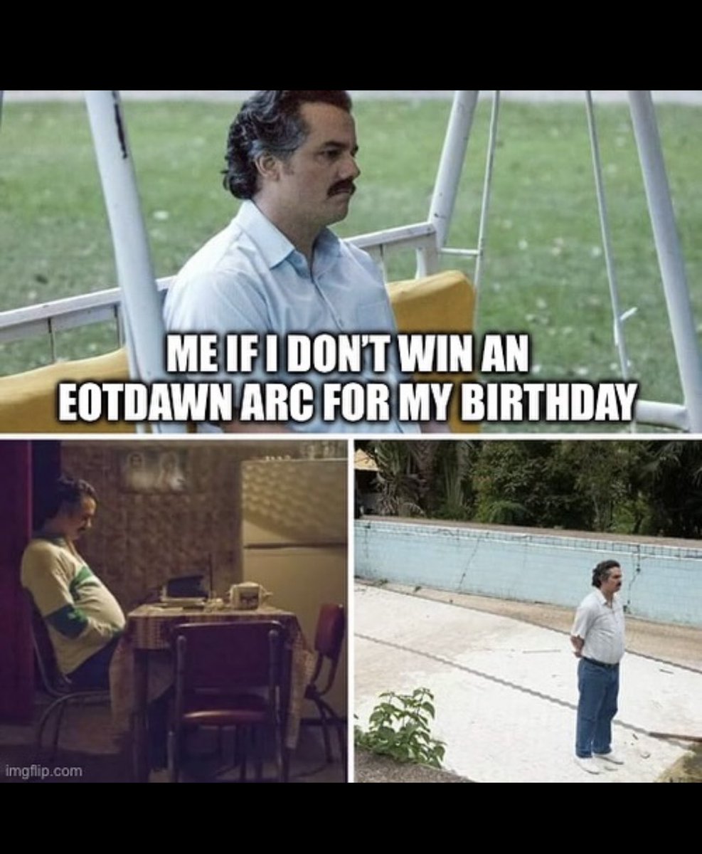 misterkristoff's tweet photo. EMPIRE OF THE DAWN ARC contest is live! Thank to all who’ve entered so far

The memes, I hunger. https://t.co/uxosh8ra9J