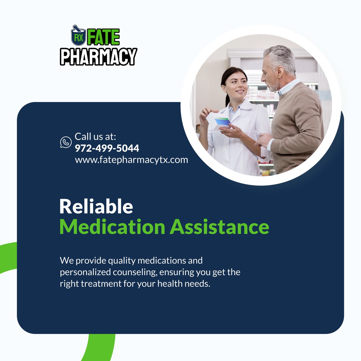 fatepharma_tx's tweet photo. Let us assist you in managing your health with trusted medications and expert advice. Contact us today for reliable medication assistance! 

#RockwallTX #RetailPharmacy #MedicationCare https://t.co/U2cODBUap8