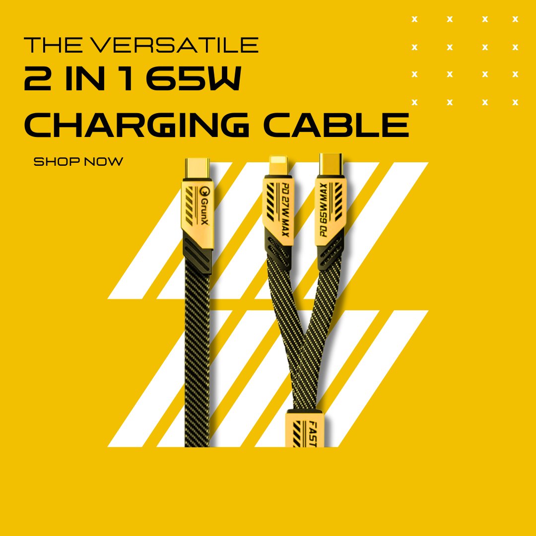 grunxstore's tweet image. Dual-purpose, ultra-fast charging—because you deserve the best. ⚡ 

#AllInOneCable #ChargingMadeEasy #OnTheGoCharging #DualPurpose #GadgetLover #LightningSpeed