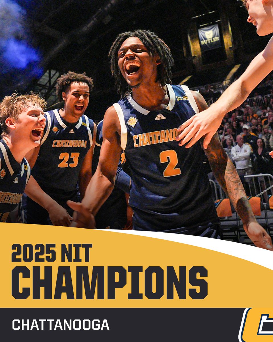 CHATTANOOGA TAKES THE NIT TITLE 👑 

The Mocs are NIT champs for the first time in program history 🔥