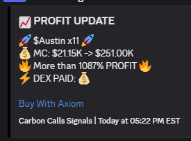 Carbon100x's tweet photo. "The trenches are slow" 🤡
3 calls TODAY. 11x, 12x, and 41x.
We drop heat before it hits Twitter. 🚀

🔳Link in bio - Limited time Free Trial🔳

#memecoins #pumpfun #cryptoalpha #degenplays https://t.co/VD8h3NUV8Q