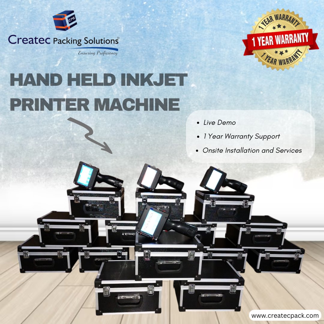 CreatecPacking's tweet image. Works on paper, plastic, metal, and more.
High-Resolution Output: Ensures clear and legible prints every time.
#HandheldInkjetPrinter #BatchCoding #ProductLabeling #InkjetPrinting #PortablePrinter #printer #kerala #tamilnadu #coimbatore #reels #gadgets #machine