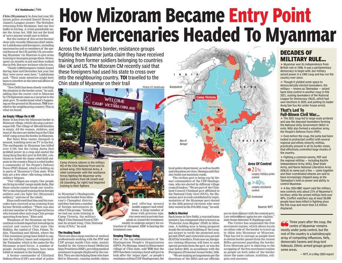 How Mizoram became entry point for mercenaries headed to Myanmar