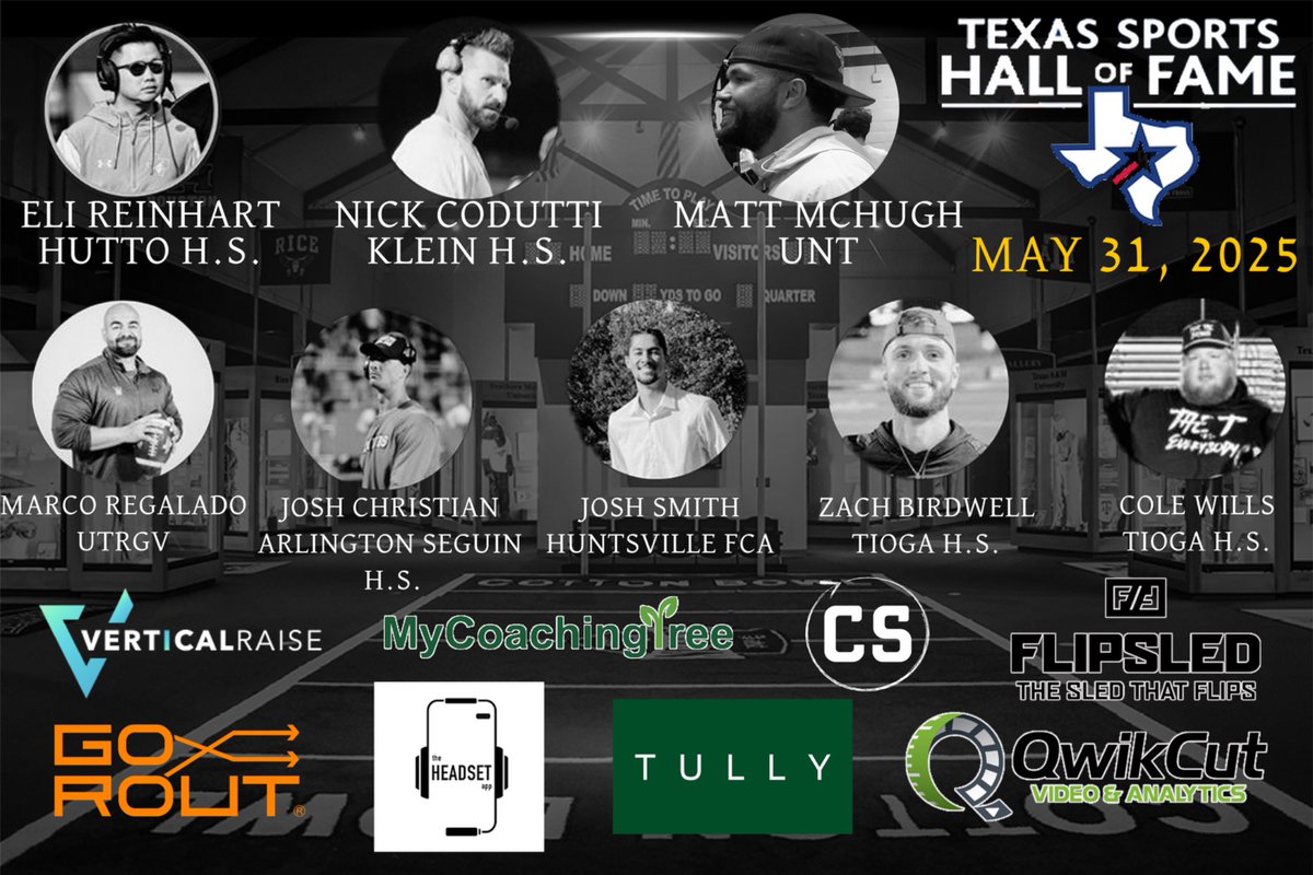 One Back Football (@onebackoff) on Twitter photo We cannot wait for May 31st! It’s going to be the clinic of the summer <a href="/TXSportsHOF/">Texas Sports Hall of Fame</a>! Don’t miss out!
Register here: forms.gle/1hKz7wHSEbsLbq…
Sponsored by: <a href="/Go_Rout/">GoRout</a> <a href="/TheFlipSled/">The FlipSled</a> <a href="/coaching_share/">CoachingShare.com</a> <a href="/TullyTracking/">Tully</a> <a href="/QwikCutSports/">QwikCut Sports</a> <a href="/TheHeadsetApp/">TheHeadsetApp</a> <a href="/VerticalRaise/">Vertical Raise</a> <a href="/MyCoachingTree/">MyCoachingTree</a> We cannot wait for May 31st! It’s going to be the clinic of the summer <a href="/TXSportsHOF/">Texas Sports Hall of Fame</a>! Don’t miss out!
Register here: forms.gle/1hKz7wHSEbsLbq…
Sponsored by: <a href="/Go_Rout/">GoRout</a> <a href="/TheFlipSled/">The FlipSled</a> <a href="/coaching_share/">CoachingShare.com</a> <a href="/TullyTracking/">Tully</a> <a href="/QwikCutSports/">QwikCut Sports</a> <a href="/TheHeadsetApp/">TheHeadsetApp</a> <a href="/VerticalRaise/">Vertical Raise</a> <a href="/MyCoachingTree/">MyCoachingTree</a>