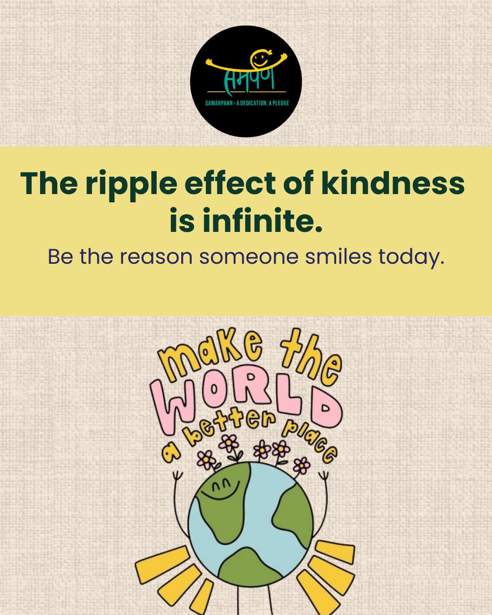 SAMARPANN (@samarpannorg) on Twitter photo One Ripple. Endless Impact.
Every small act of kindness can create waves of change.
Join Samarpann in lighting up lives, one thoughtful gesture at a time.
đź’Ś Drop a message
đź’ť Donate what you can
🙌 Volunteer your time
đź“© thesamarpann@gmail.com
#CSR #RippleEffect #Kindness One Ripple. Endless Impact.
Every small act of kindness can create waves of change.
Join Samarpann in lighting up lives, one thoughtful gesture at a time.
đź’Ś Drop a message
đź’ť Donate what you can
🙌 Volunteer your time
đź“© thesamarpann@gmail.com
#CSR #RippleEffect #Kindness