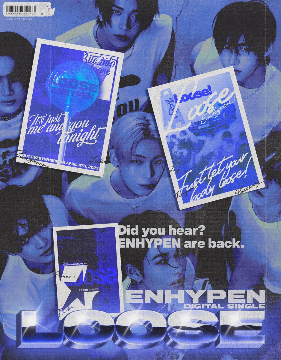 ENGENE, ES AHORA, COMENTEN LOS TAGS POR EL LANZAMIENTO DE 'LOOSE' !!! ⬇️

LOOSE OUT NOW
#EN_Loose #EN_Loose_OutNow #ENHYPEN #엔하이픈 <a href="/ENHYPEN_members/">ENHYPEN</a> <a href="/ENHYPEN/">ENHYPEN OFFICIAL</a>