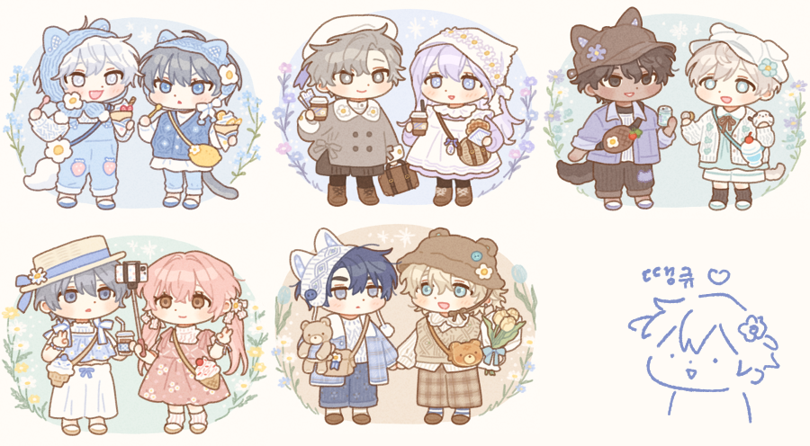 안녕하세요? 너무너무 좋은날이라 RT이벤트 올려봅니다
RT추첨 한분🍀 오마카세 SD그려드려요 (이미지처럼 의상도 전부 오마카세.. 적폐모에화주의)
추첨은 일정 상 4월 말에 진행합니다.... 모두 행복한 4월 되세요🥹