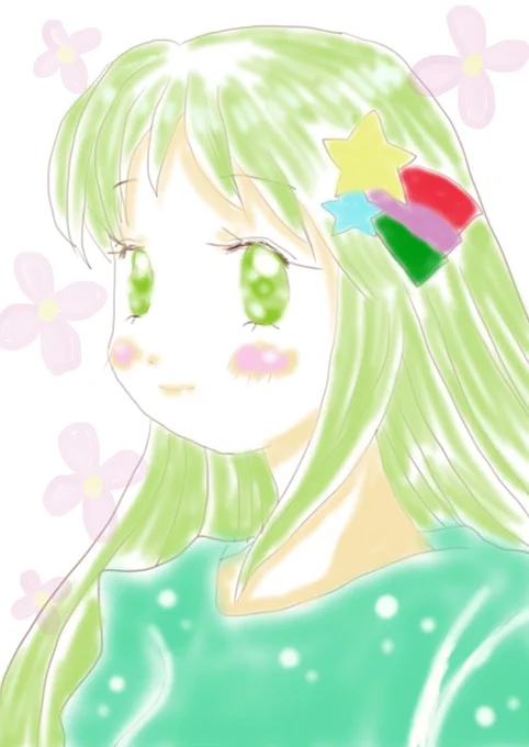 再掲です。#過去絵 #イラスト 
