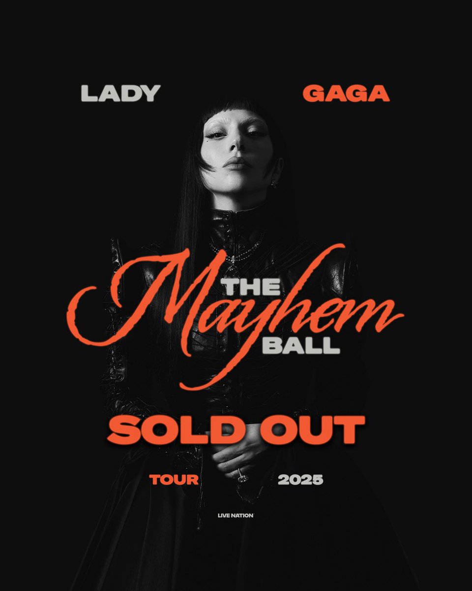 🔴 La nouvelle tournée de Lady Gaga affiche COMPLET sur l’ensemble des dates ! #MAYHEMBALL