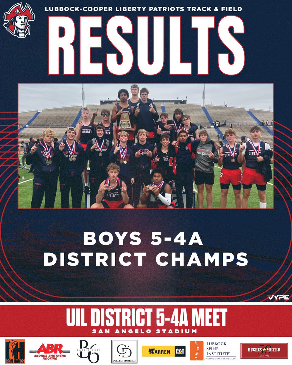 LibertyTF_LCP's tweet photo. Your Liberty Patriots are bringing home the District Championship, while the Lady Patriots proudly claim the Runner-Up title! These athletes gave it their all today—what a fantastic day to be a Patriot! Now, it's time to gear up for AREA next week!
#goPATS #Area https://t.co/nwRqugaJw8