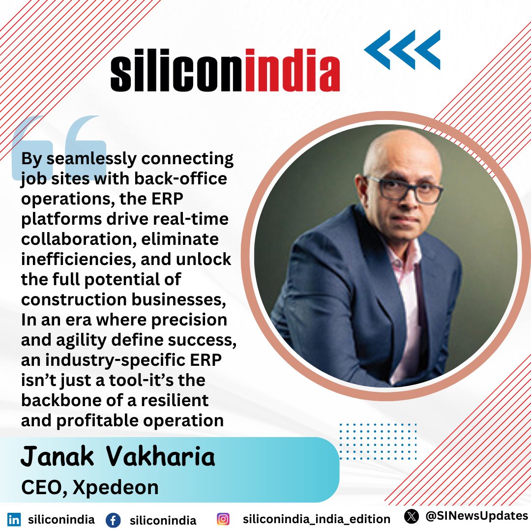 SINewsUpdates's tweet image. ERP Technology: The Backbone of Modern Construction Industry

Janak Vakharia, CEO, @Xpedeon

Read More: lnkd.in/dMZAtRss

#ERPTechnology #ConstructionIndustry #financemanagement #riskmanagement #projectmanagement #ArtificialIntelligence #Machinelearning #InternetofThings
