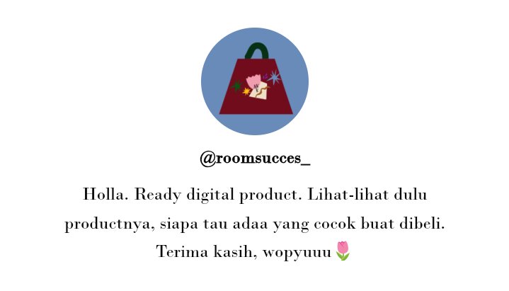 holla gusy. yang perlu digital product boleh banget nih mampir, ada berbagai digital product seperti planner buat aktivitas sehari-hari, sekolah/keuangan, template banner, photobooth. buat harganya mulai dari 1500 aja, cus mampir ke sini  yaa lynk.id/roomsucces_
#zonauang