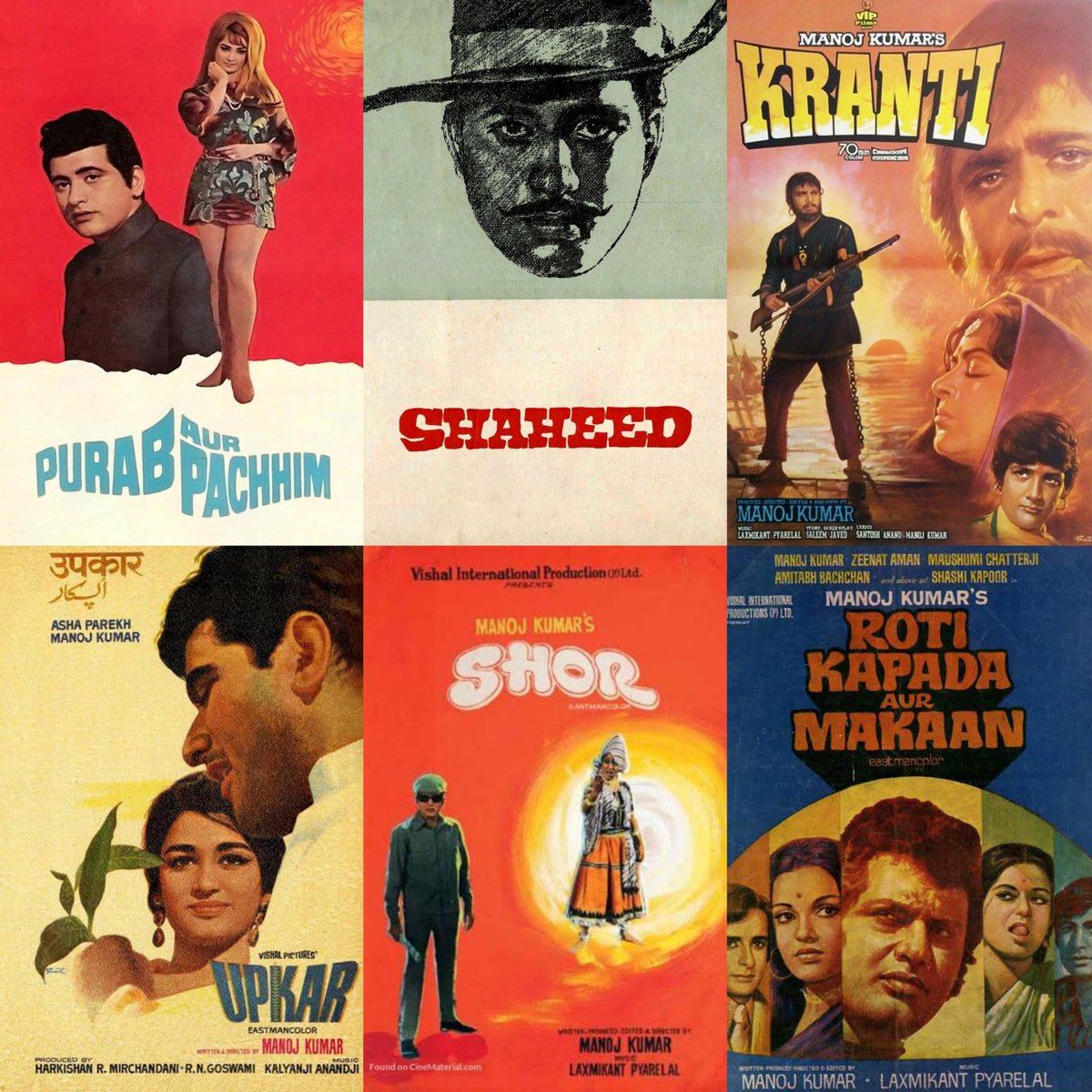 Manoj Kumar, celebrated for his iconic films such as "Upkar", "Roti Kapda Aur Makaan", "Purab Aur Paschim", "Shaheed", "Gumnaam", and "Woh Kaun Thi", has passed away at the age of 87. Rest in peace, Sir.🙏#ManojKumar