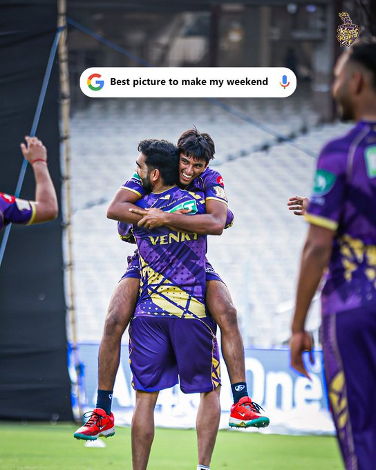 Good morning from the purple and gold camp 😄💜 📹 Credits: Twitter/KKRiders