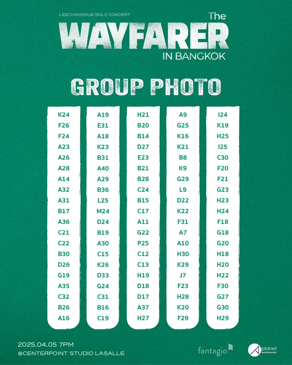 📢 ยินดีกับผู้ที่ได้รับสิทธิ์พิเศษ!!

ประกาศหมายเลขที่นั่งผู้โชคดีที่ได้รับสิทธิพิเศษ Group Photo ในงาน 2025 LEECHANGSUB SOLO CONCERT [The Wayfarer] IN BANGKOK

🙋🏻‍♀️ ขอขอบคุณทุกความสนับสนุน แล้วไปเจอกับชางซอบ พร้อมกัน!!

🗓️ เสาร์ที่ 5 เมษายน 2025 | 19:00 น. (เวลาไทย) 
📍