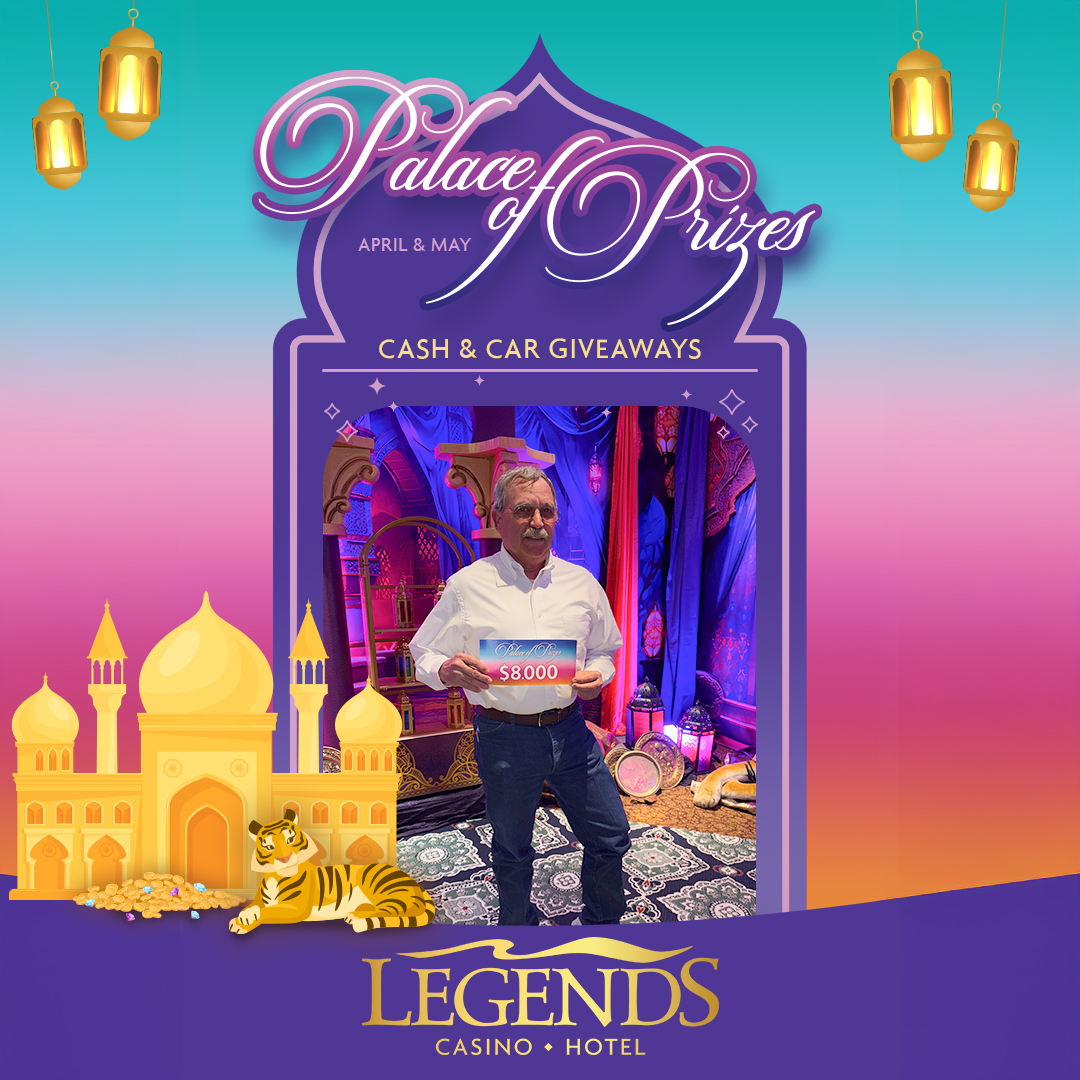 Congratulations Dennis! He just won himself $8,000 in Palace of Prizes!