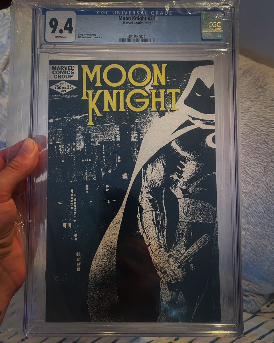 Joshua Onimus (@variantnewssrce) on Twitter photo Got this back from CGC. Am I the only one who considers this an iconic Moon Knight cover by the legend <a href="/sinKEVitch/">Bill Sienkiewicz</a> ? I adore his work on the series and find it severely underrated!
🌙
🌙
🌙
#Moonknight #ComicBookArt #Marvel #ComicBookCommunity Got this back from CGC. Am I the only one who considers this an iconic Moon Knight cover by the legend <a href="/sinKEVitch/">Bill Sienkiewicz</a> ? I adore his work on the series and find it severely underrated!
🌙
🌙
🌙
#Moonknight #ComicBookArt #Marvel #ComicBookCommunity