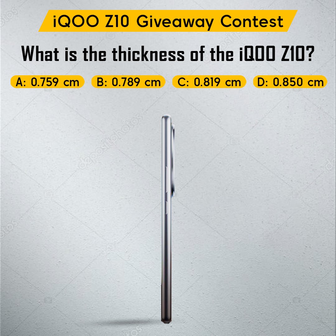 #iQOOZ10 Giveaway Alert 🚨

Step 1- Answer The Question, tag 3 friends and retweet.
Step 2- follow iqoocommunityind on instagram.
Step 3- follow the tagged Rangers 

Read this thread for all the steps and details  community.iqoo.com/in/thread/88783

#iQOOZ10  #FullyLoadedForMegaTaskers