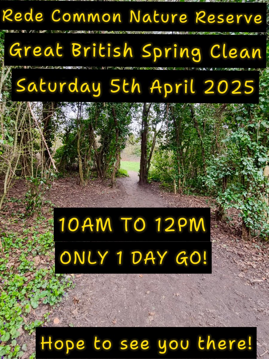 RedeCommon's tweet image. Only a day to go until our Great British Spring Clean litter pick! Please come and join us keep our greenspace green! #GBSpringClean #redecommon #litterpick #1daytogo #medway #kent