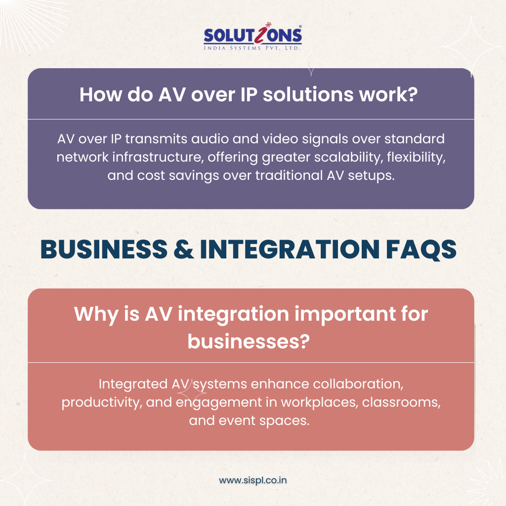 SISPLAV's tweet image. 💡 Got Questions About AV? We've Got Answers!
Swipe through as our AV expert clears the air on the most common Audio-Visual queries – from boardroom setups to video conferencing must-haves. 🎤📽️🖥️
Have more questions?
👉 Visit us at sispl.co.in