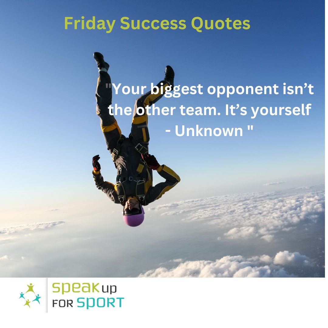 speakupforsport's tweet image. "Your biggest opponent isn’t the other team. It’s yourself." Unknown
What is that little voice on your shoulder telling you? 
#youngathletes #Fridaysuccessquotes #opponent #voiceonshoulder #negativevoice