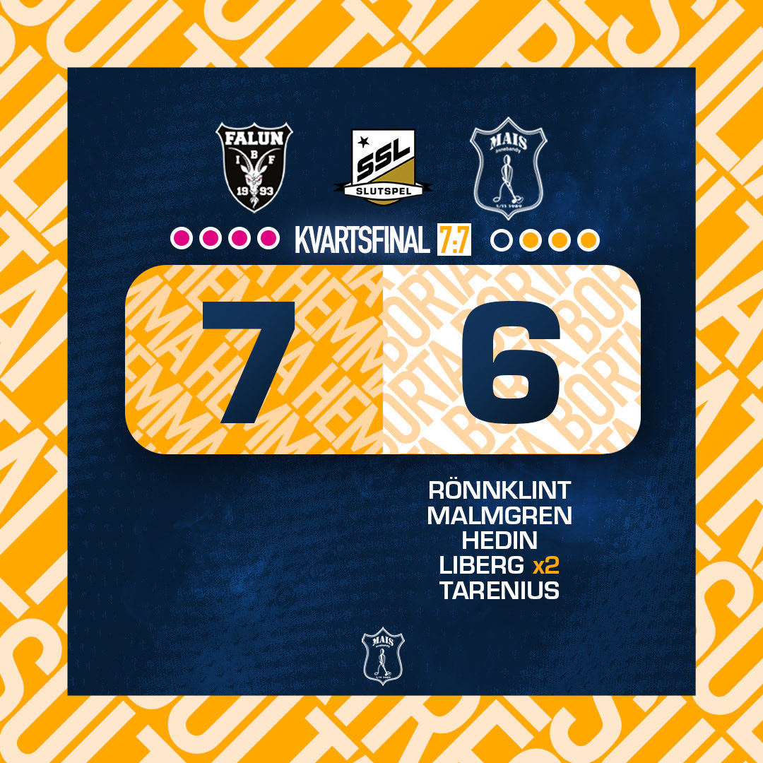 Efter en heroisk insats från våra blå krigare i kvartsfinalserien mot Falun tar resan tyvärr slut efter förlust i match 7. 

Tack för allt stöd, vi älskar er! 💙

#SSLse #mullsjoais #puma #Oxdog #Boostyourperformance #intersport #gatoradesverige #sslslutspelet