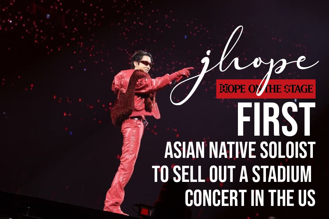 AsianEAC's tweet photo. J-HOPE (#JHOPE) becomes the first solo Asian Native act to sell out a stadium in the West. https://t.co/FQfy5vzEIt