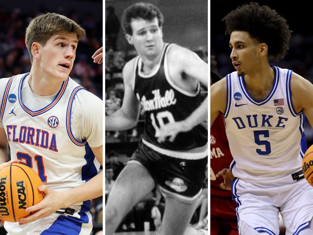 Australian basketball royalty <a href="/AndrewGaze10/">Andrew Gaze</a> set the NCAA March Madness tournament alight back in 1989. Now, 35 years on, two young Aussie stars are set to make their mark. 🏀 #MarchMadness 
STORY | bit.ly/3R1FZZT