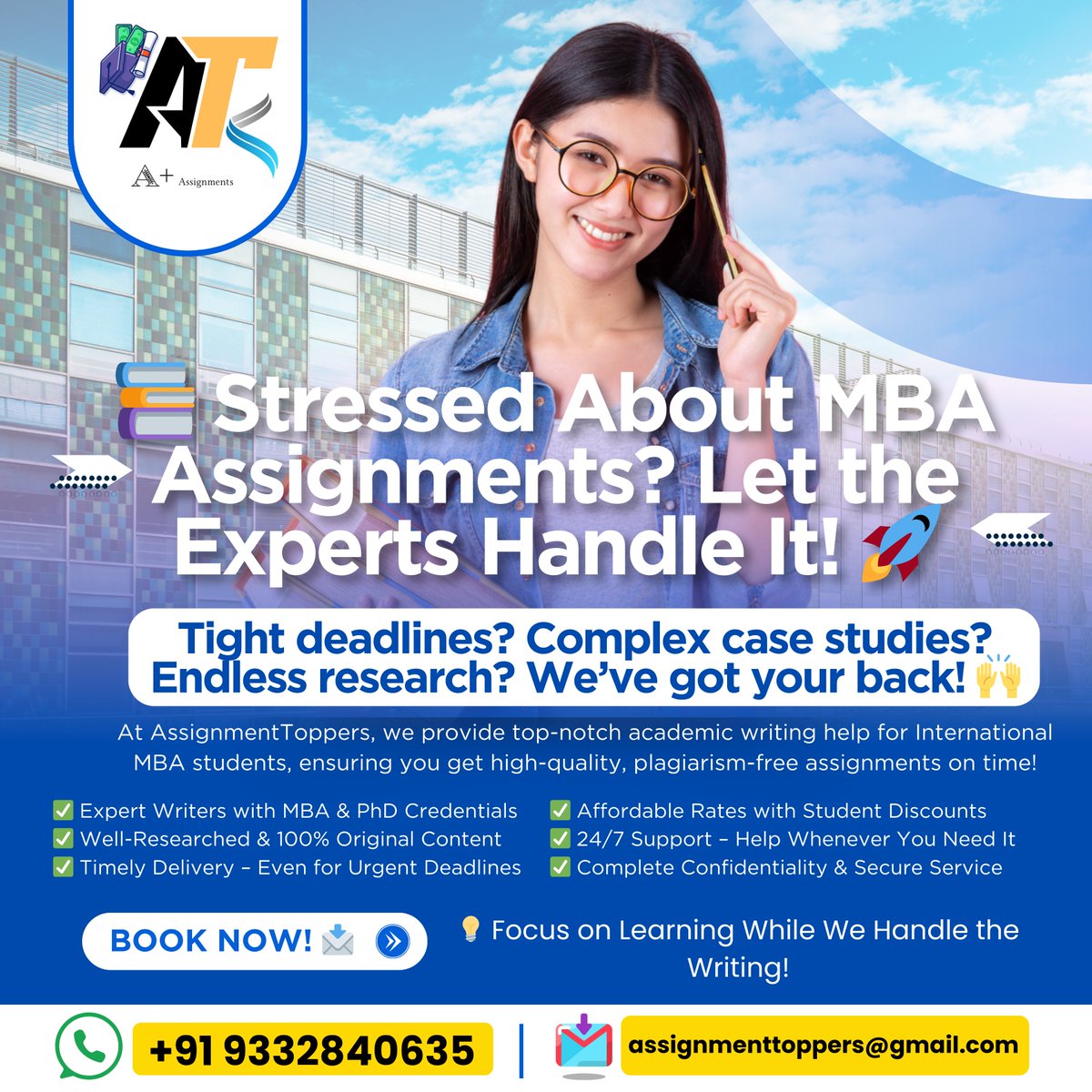 assignment5346's tweet image. 📚 Stressed About MBA Assignments? Let the Experts Handle It! 🚀
Tight deadlines? Complex case studies? Endless research? We’ve got your back! 🙌
📩 DM us now!
📞 Call/WhatsApp: +91 93328 40635
📧 Email: assignmenttoppers@gmail.com

#MBAHelp #AcademicWriting #AssignmentToppers