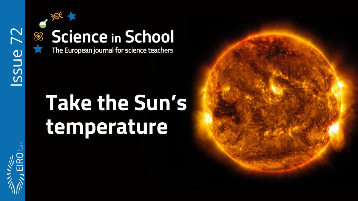 Issue 72 of Science in School is out! 🔥

Use different wavelengths of light to study different layers of artwork, convert the energy from water waves into electricity, estimate the Sun’s temperature without leaving the classroom and much more!

👉scienceinschool.org/issue/issue-72/