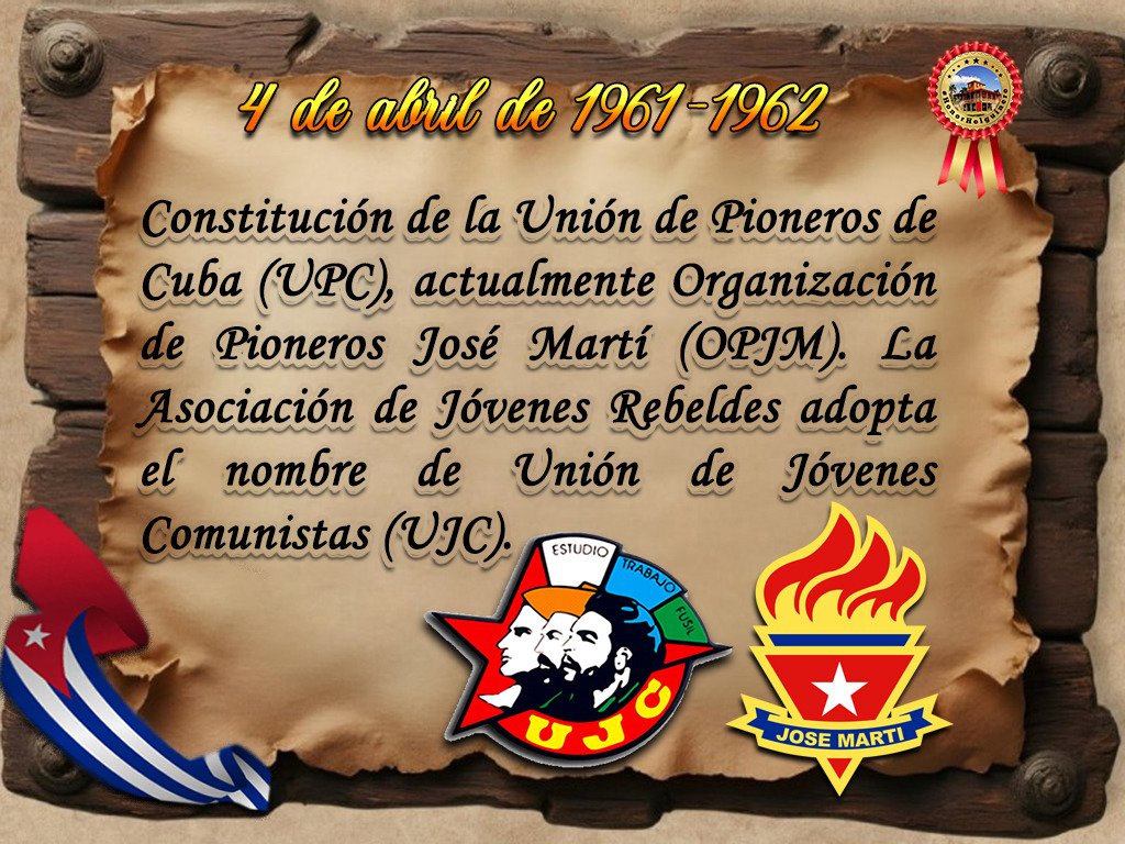 Con #HonorHolguinero felicitamos a todos los niños y jóvenes cubanos en el 64 y 63 Aniversario de la OPJM y la UJC respectivamente. Seguros que con ellos #Cuba Vencerá. Especial felicitación para los de #HolguínSí.