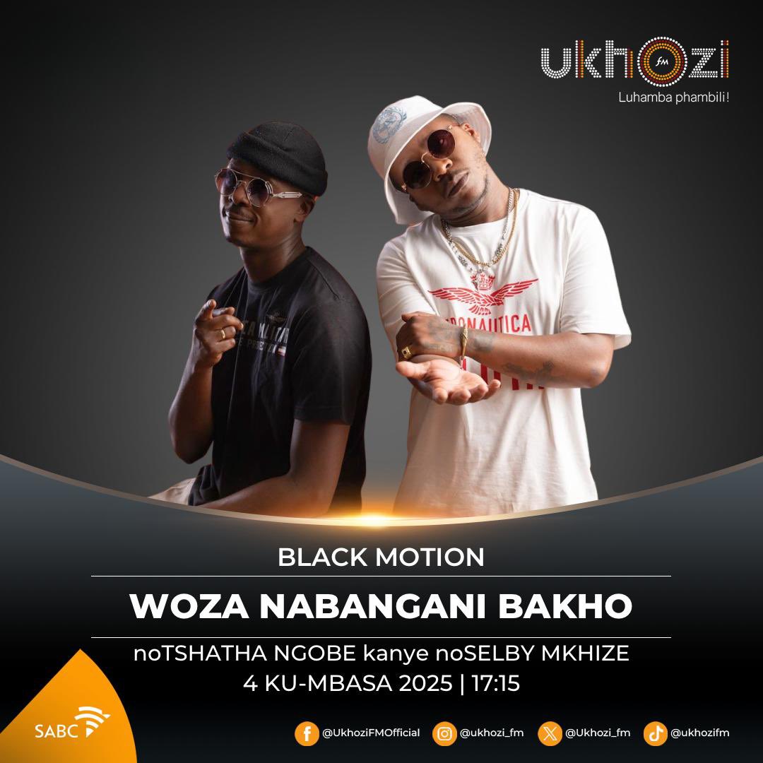 Black Motion is on <a href="/ukhozifm/">Ukhozi FM</a> today at 5 pm 🕔 🙌🏾 #khululeka