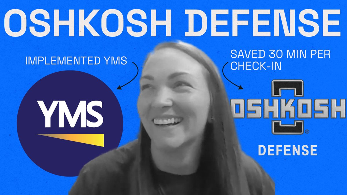 Very stoked about this testimonial from Oshkosh Defense. 📊 Key Wins with YMS:

100% increase in yard visibility
15–30 minute saved per truck at the gate
Eliminated 50-60 emails/day
Visibility on SKUs &amp; QTYs inside trailers
They love the UI that’s easy for anyone to use